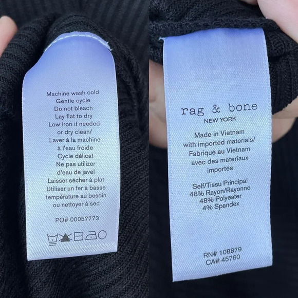 New rag & bone ribbed-knit V-neck dress medium - Picture 14 of 17